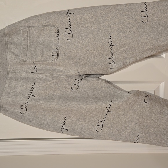 Champion Light Gray Joggers with Logo Men's LARGE - Picture 9 of 12